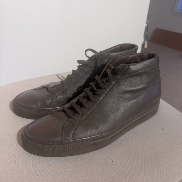 Common Projects Original Achilles Mid — Dark Brown Leather (Size 44) - Picture 6 of 11